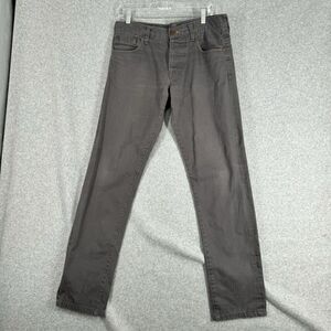 Tenden Selvedge Denim Jeans Men’s Size 34 x 32 Button Fly Made In USA Gray